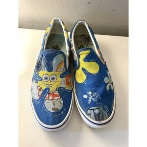 Vans x Spongebob Squarepants Casual Slip-On Low Cut Shoes Multicolored Mens 8.5